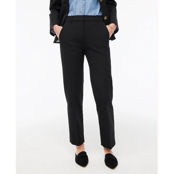 NWT J.Crew Kallie Straight Leg Pant In Black Size 4 - Picture 1 of 8
